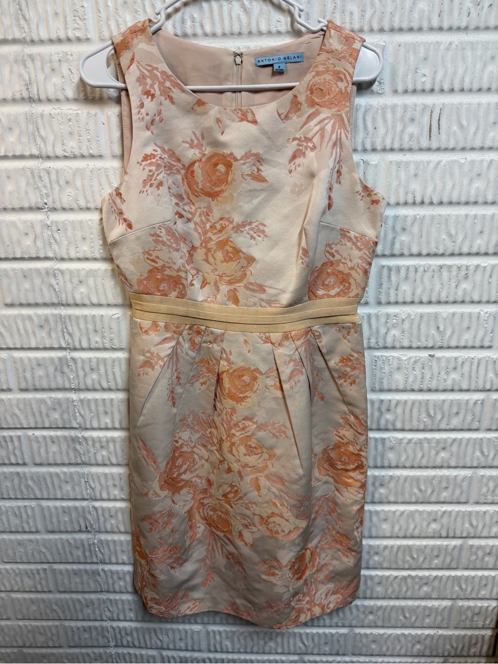 Antonio Melani Floral Jacquard Dress Size 8